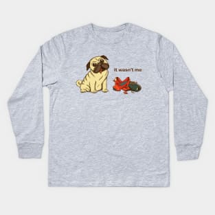 Dog and shoes Kids Long Sleeve T-Shirt